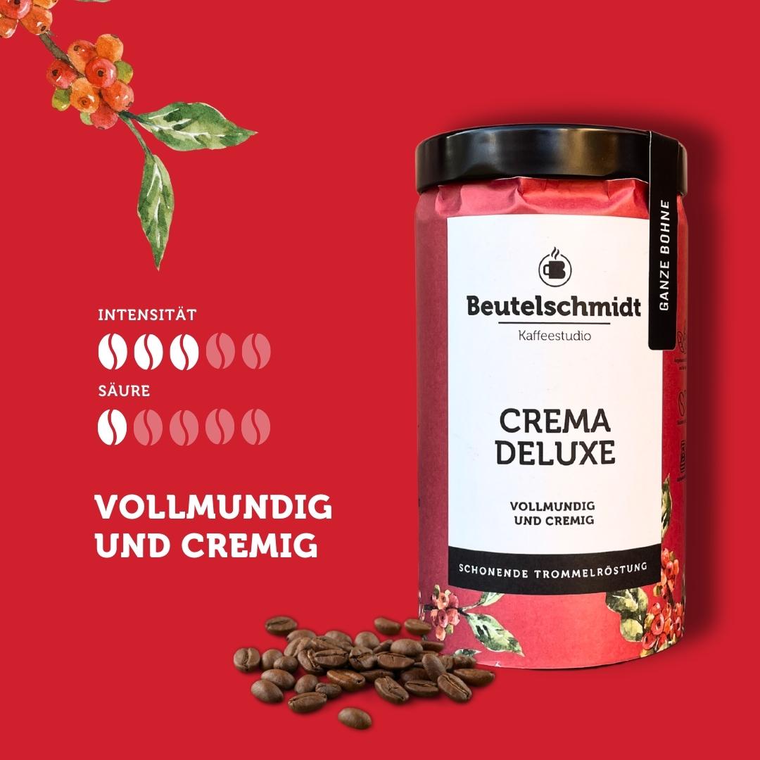 Crema Deluxe Kaffebohnen der Eigenmarke Beutelschmidt 