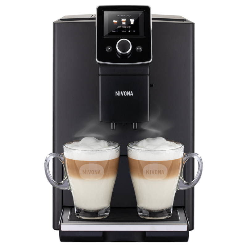 NICR 820 Mattschwarz / Chrom-Kaffeevollautomaten-Nivona-Beutelschmidt