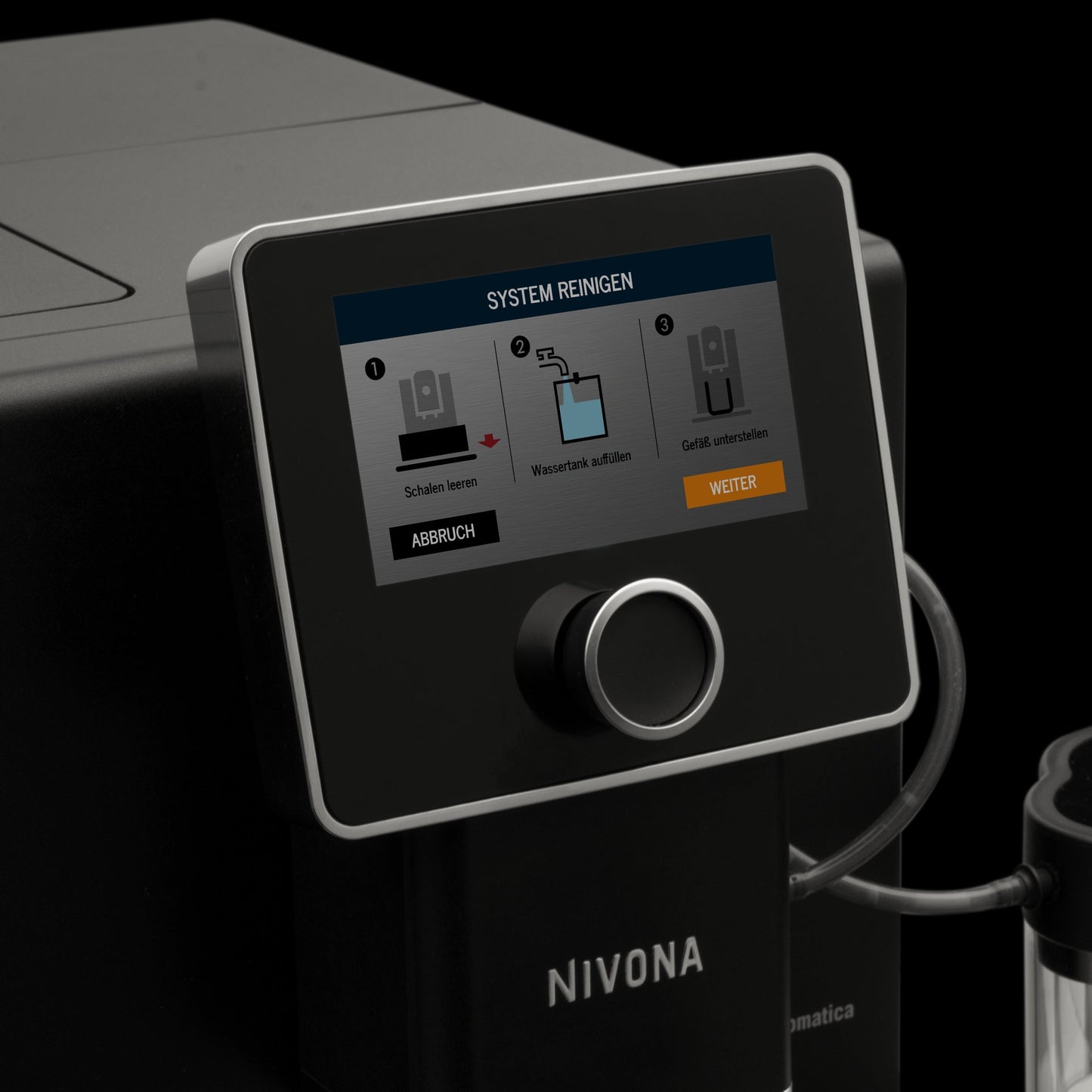NICR 960 Mattschwarz / Chrom-Kaffeevollautomaten-Nivona-Beutelschmidt