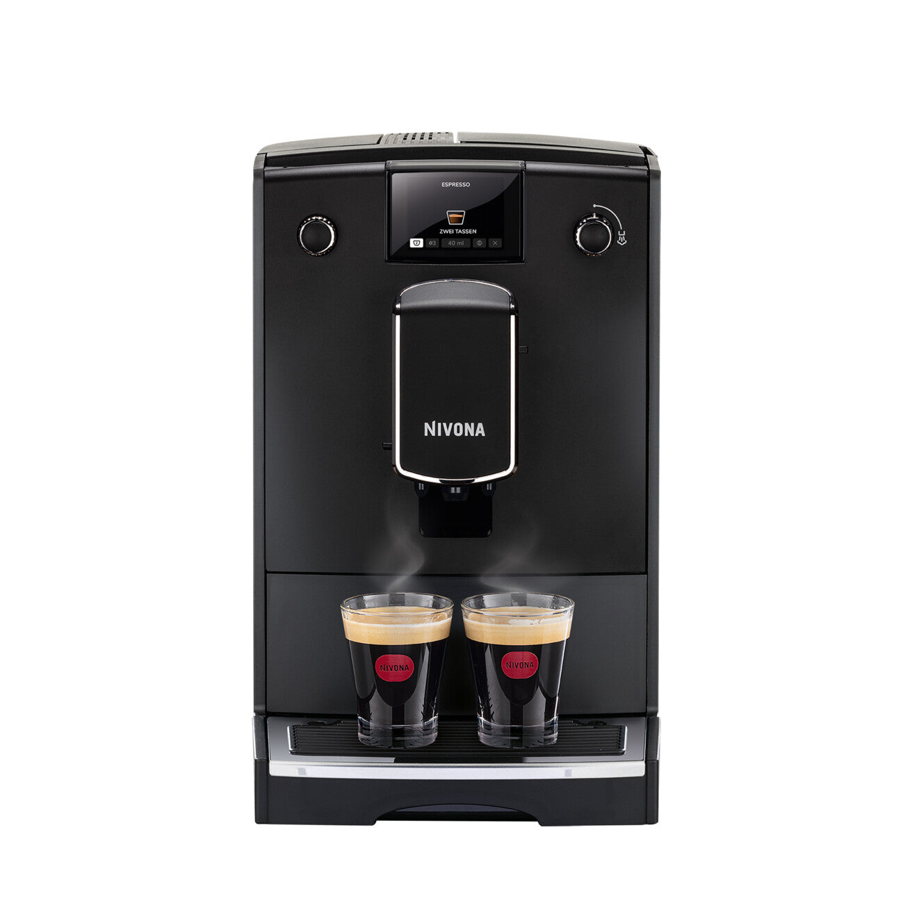 NICR 690 Mattschwarz / Chrom-Kaffeevollautomaten-Nivona-Beutelschmidt